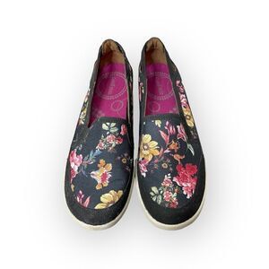 Cobb Hill Floral Black Slip On Shoes